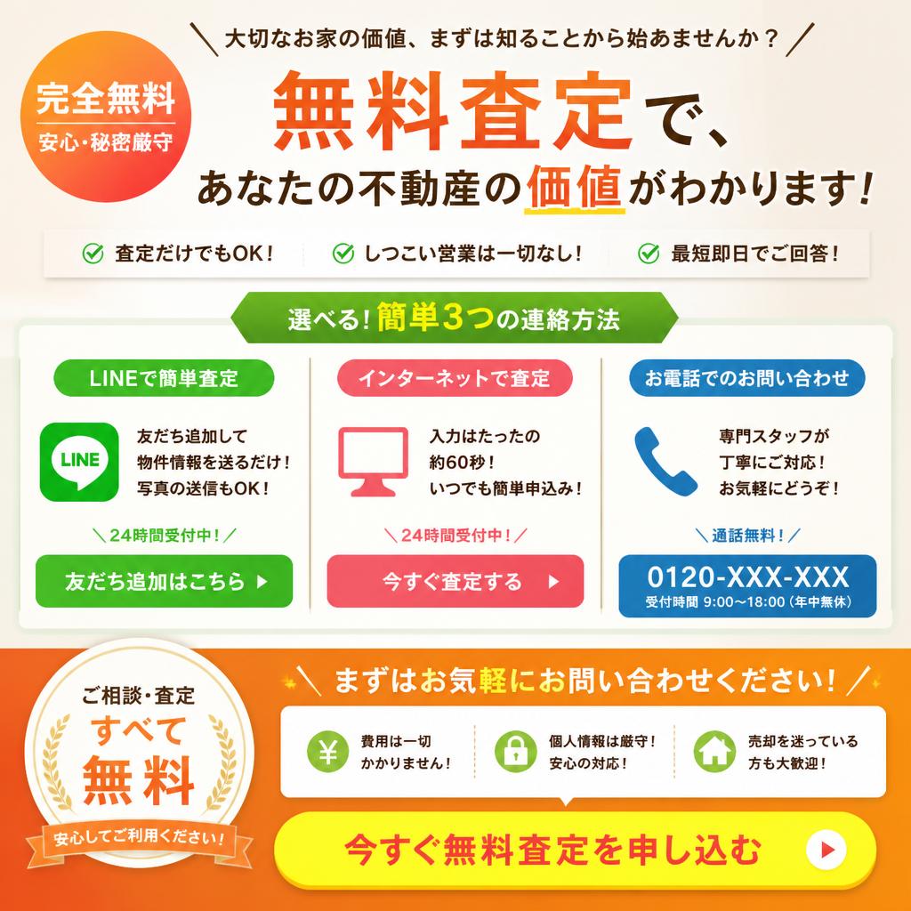 今すぐ無料査定！お問い合わせはこちらから