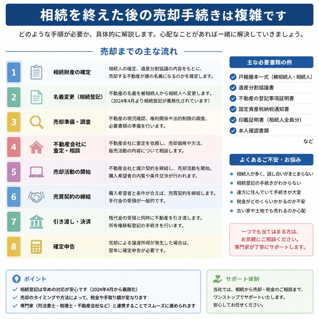 相続後の売却手続きの流れ